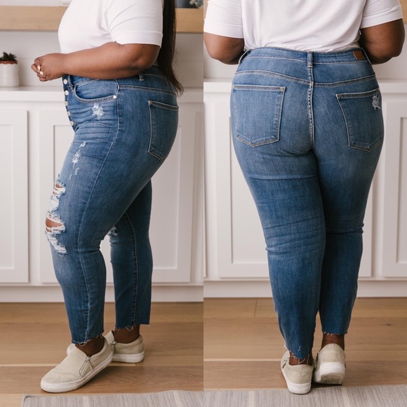 Judy Blue High-Rise Button Fly Jeans - Picture 10 of 10